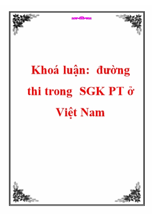 Khóa luận Tìm hiểu nội dung Đường thi trong SGK phổ thông ở Việt Nam