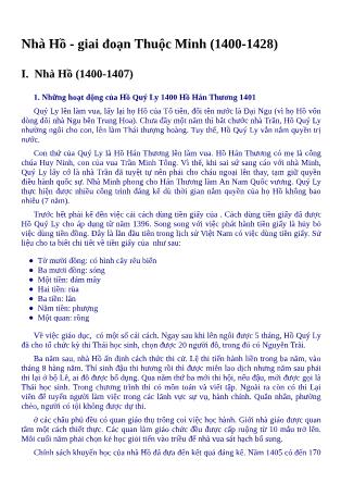 Lịch sử Việt Nam từ nguồn gốc đến năm 1884 (Phần 2)