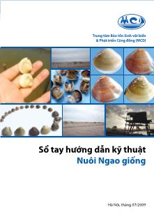Sổ tay hướng dẫn kỹ thuật Nuôi ngao giống