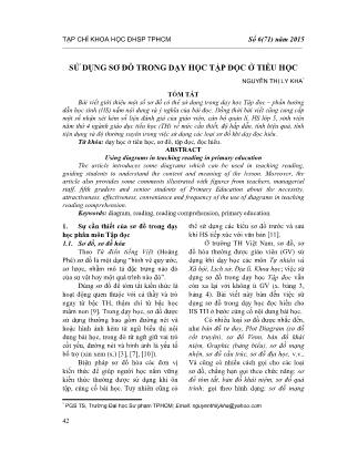 Sử dụng sơ đồ trong dạy học tập đọc ở tiểu học