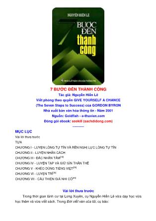 Tài liệu 7 bước đến thành công - Nguyễn Lê Hiếu