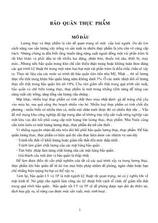 Tài liệu Bảo quản thực phẩm