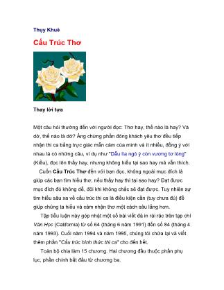 Tài liệu Cấu trúc thơ - Thụy Khuê (Phần 1)
