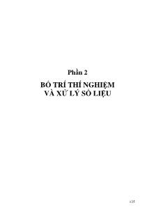 Tài liệu Cơ sở toán học của các phép xử lý thống kê trong nghiên cứu khoa học nông nghiệp (Phần 2)