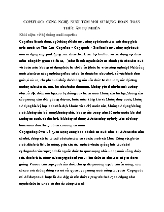 Tài liệu Công nghệ nuôi tôm mới sử dụng hoàn toàn thức ăn tự nhiên