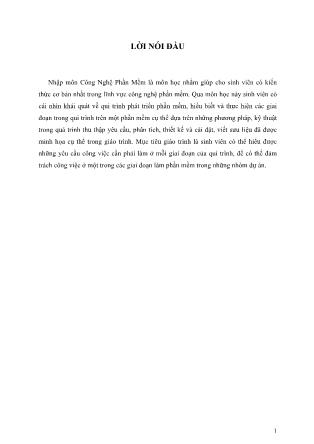 Tài liệu Công nghệ phần mềm