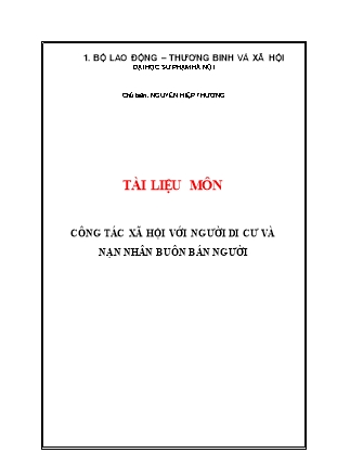 Tài liệu Công tác xã hội với người di cư và nạn nhân buôn bán người