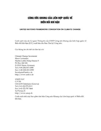 Tài liệu Công ước khung của liên hợp quốc về biến đổi khí hậu