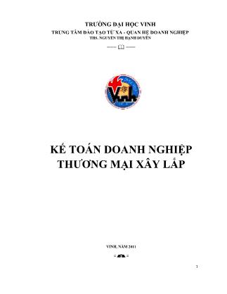 Tài liệu Kế toán doanh nghiệp thương mại xây lắp (Phần 1)