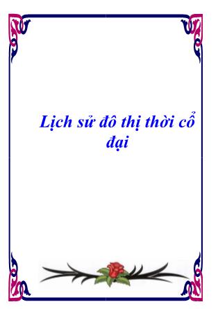 Tài liệu Lịch sử đô thị thời cổ đại