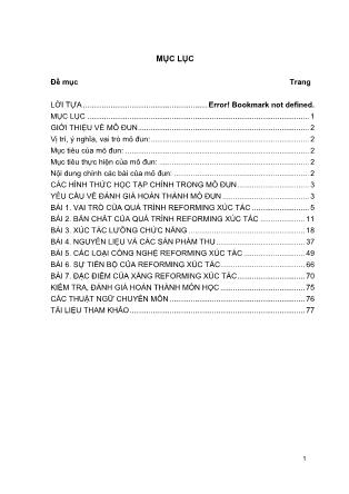 Tài liệu Reforming xúc tác (Phần 1)