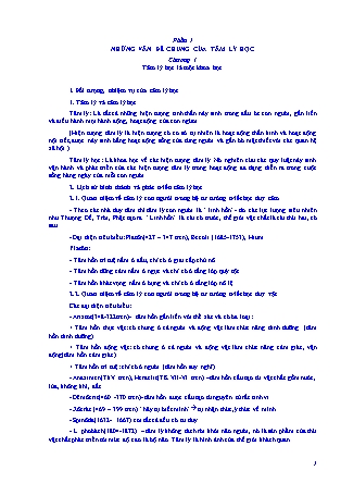 Tài liệu Tâm lý học đại cương