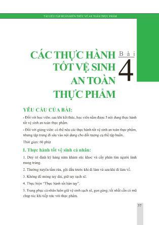 Tài liệu Tập huấn kiến thức về an toàn thực phẩm (Phần 2)