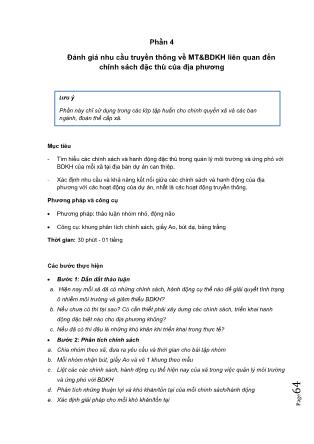 Tài liệu Tập huấn và truyền thông môi trường và biến đổi khí hậu tại cộng đồng (Phần 2)