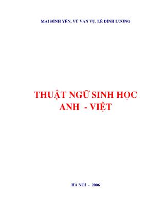 Tài liệu Thuật ngữ Sinh học Anh-Việt
