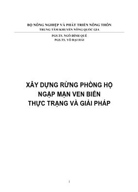 Tài liệu Xây dựng rừng phòng hộ ngập mặn ven biển thực trạng và giải pháp