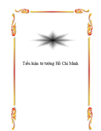 Tiểu luận Tư tưởng Hố Chí Minh