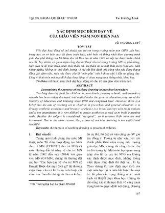 Xác định mục đích dạy vẽ của giáo viên mầm non hiện nay
