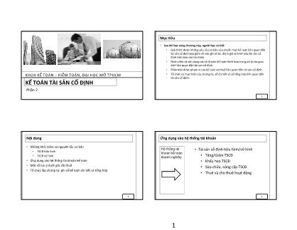 Bài giảng Kế toán doanh nghiệp - Kế toán tài sản cố định (Phần 2)