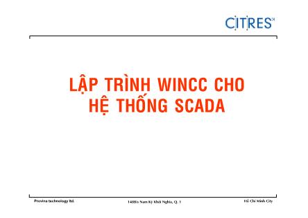 Bài giảng Lập trình Wincc cho hệ thống SCADA