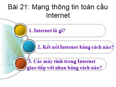 Bài giảng Mạng thông tin toàn cầu Internet