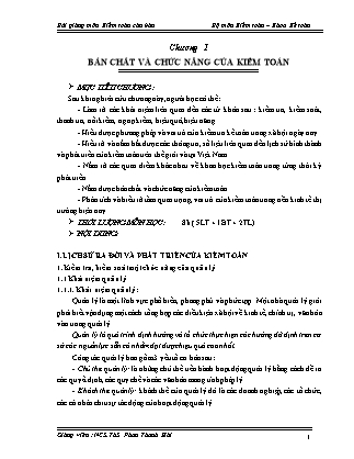 Bài giảng môn Kiểm toán căn bản - Phan Thanh Hải