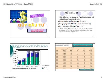Bài giảng Quỹ đầu tư - Nguyễn Anh Vũ