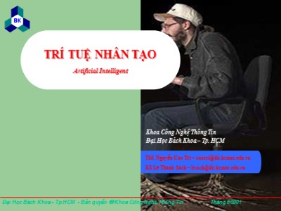 Bài giảng Trí tuệ nhân tạo - Nguyễn Cao Trí