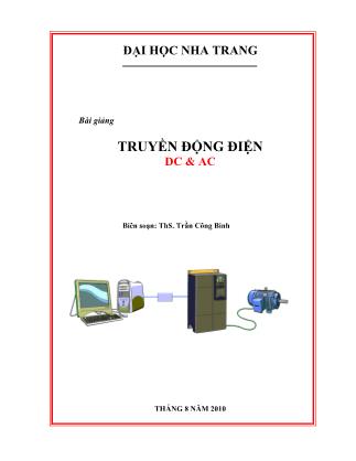 Bài giảng Truyền động điện DC và AC - Trần Công Binh