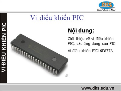 Bài giảng Vi điều khiển PIC - Bài 1: I/O