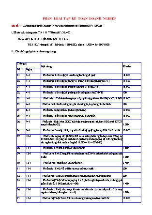 Bài tập Kế toán doanh nghiệp