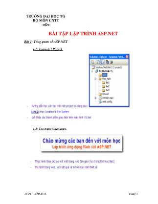 Bài tập Lập trình ASP.NET