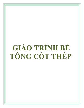 Giáo trình Bê tông cốt thép