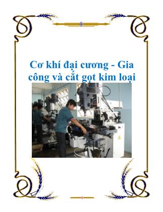 Giáo trình Cơ khí đại cương (Phần 2)