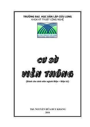 Giáo trình Cơ sở viễn thông - Nguyễn Hứa Duy Khang