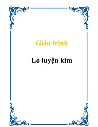 Giáo trình Lò luyện kim