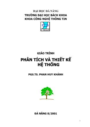Giáo trình Phân tích và thiết kế hệ thống - Phạm Huy Khánh