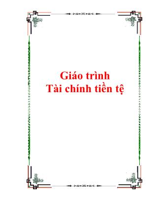 Giáo trình Tài chính tiền tệ