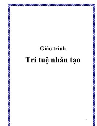 Giáo trình Trí tuệ nhân tạo