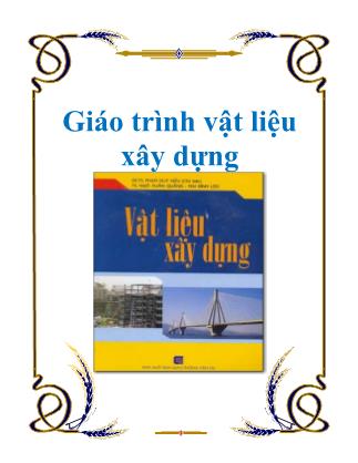 Giáo trình Vật liệu xây dựng