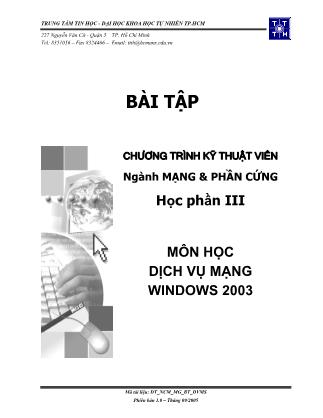 Tài liệu Dịch vụ mạng Windows 2003