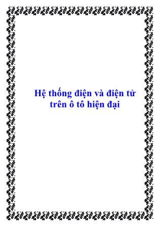 Tài liệu Hệ thống điện và điện tử trên ô tô hiện đại