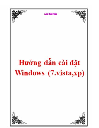 Tài liệu Hướng dẫn cài đặt Windows 7