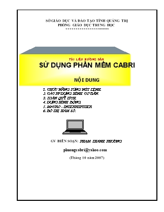 Tài liệu Hướng dẫn sử dụng phần mềm Cabri - Phạm Thanh Phương