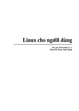 Tài liệu Linux cho người dùng