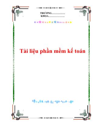 Tài liệu Phần mềm kế toán