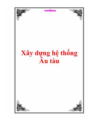 Tài liệu Xây dựng hệ thống Âu tàu