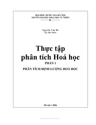 Thực tập phân tích Hoá học - Nguyễn Văn Ri