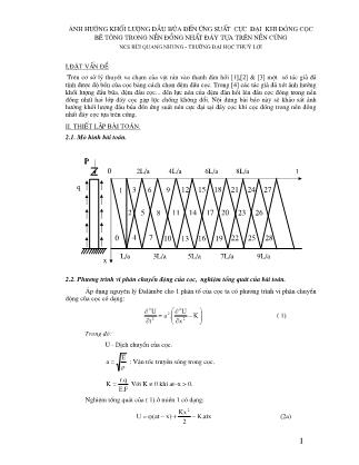 Ảnh hưởng khối lượng đầu búa đến ứng suất cực đại khi đóng cọc bê tông trong nền đồng nhất đáy tựa trên nền cứng