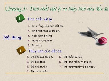 Bài giảng Địa chất công trình - Chương 3: Tính chất vật lý và thủy tính của đất đá - Trần Khắc Vĩ